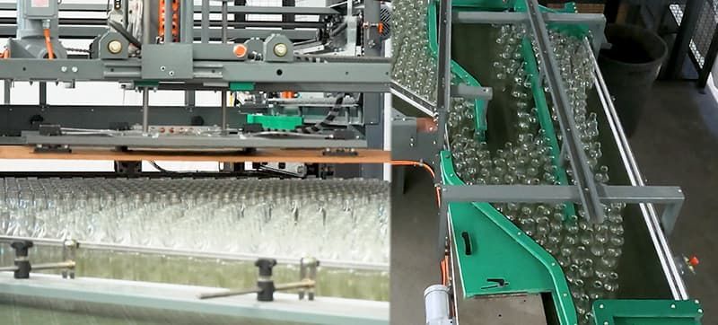 Depalletizing with bi-directional table