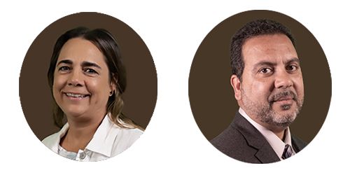 Patricia Uribe and Julio Ramos headshots